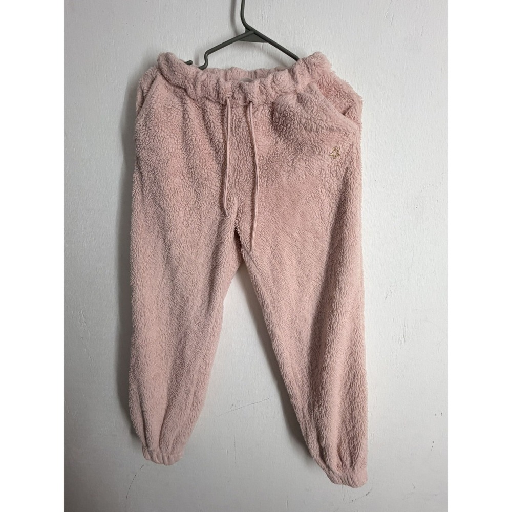 No Boundaries Blush Pink Faux Fur Joggers XS 1 Teddy Fleece Pants Star Charm